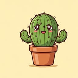 Cactus mascot character