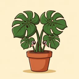 Monstera mascot character